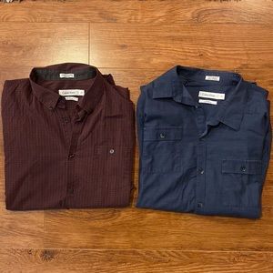 Bundle of 2 Calvin Klein Shirts Sz Large